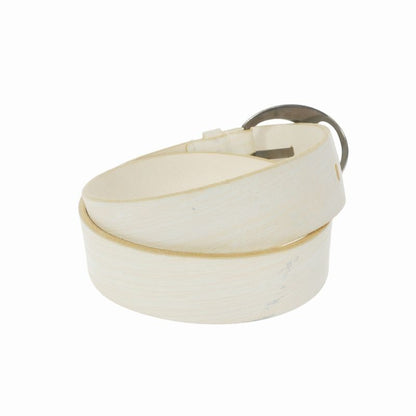 Dolce & Gabbana Leather Buckle Belt White 85 — view 2