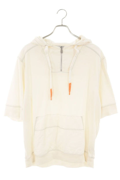 Hermes Half Zip Nylon Trim Sleeve Hoodie