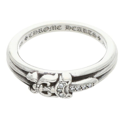 Chrome Hearts Baby P D Classic Dagger Pave Diamond Silver Ring