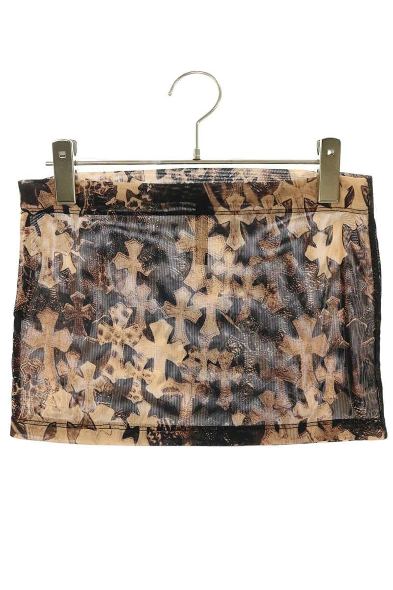 Chrome Hearts Cross All Over Pattern Sheer Tube Top XS