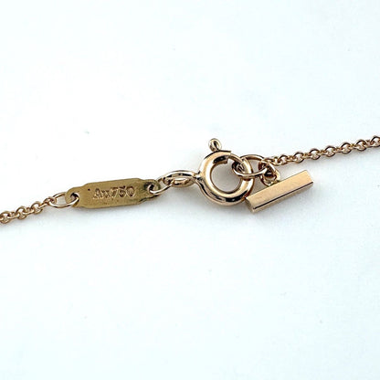 Tiffany & Co T Smile Mini Necklace Pink Gold Pendant — view 5