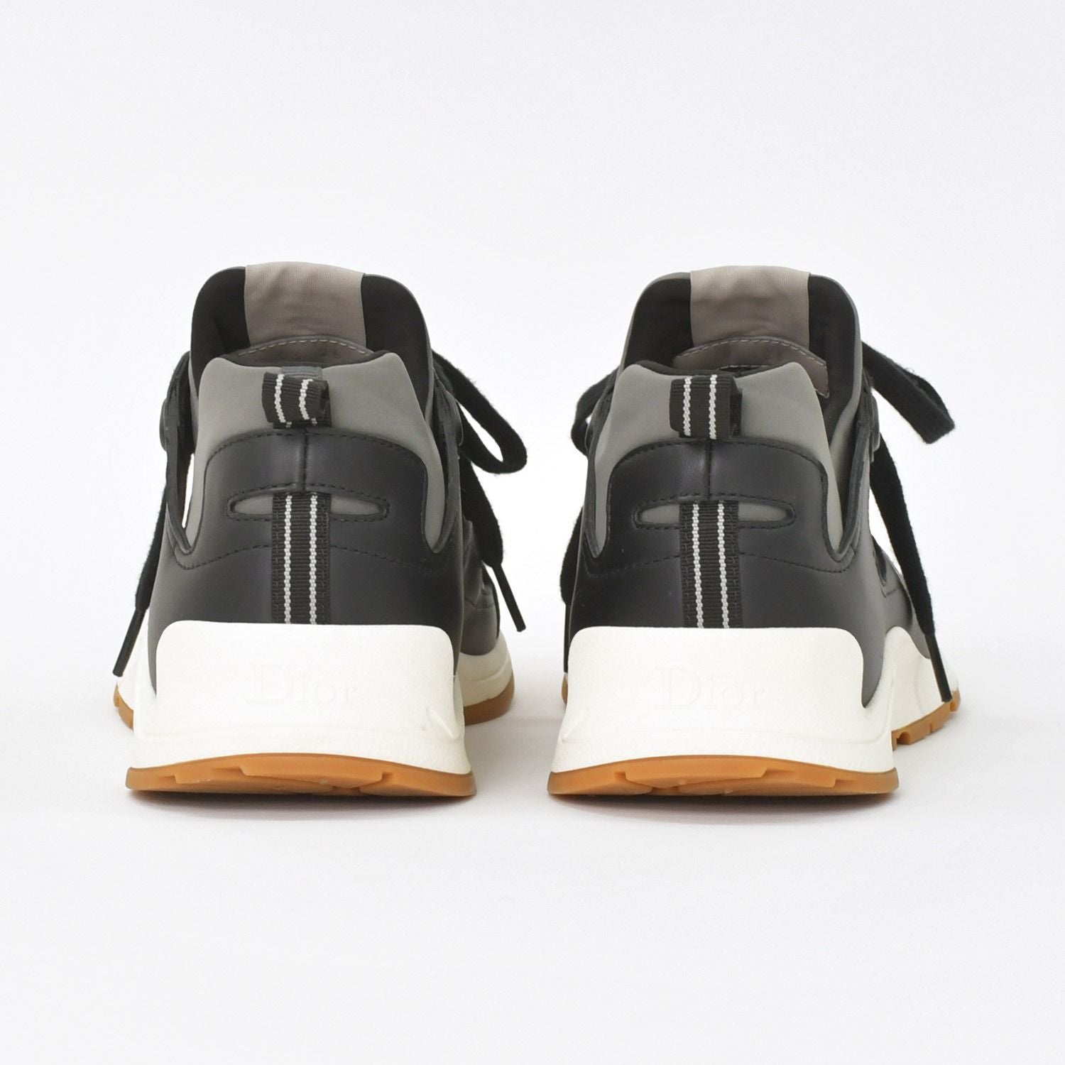 Dior Mile Sneakers Smooth Lambskin Neoprene Black White Brown — view 2
