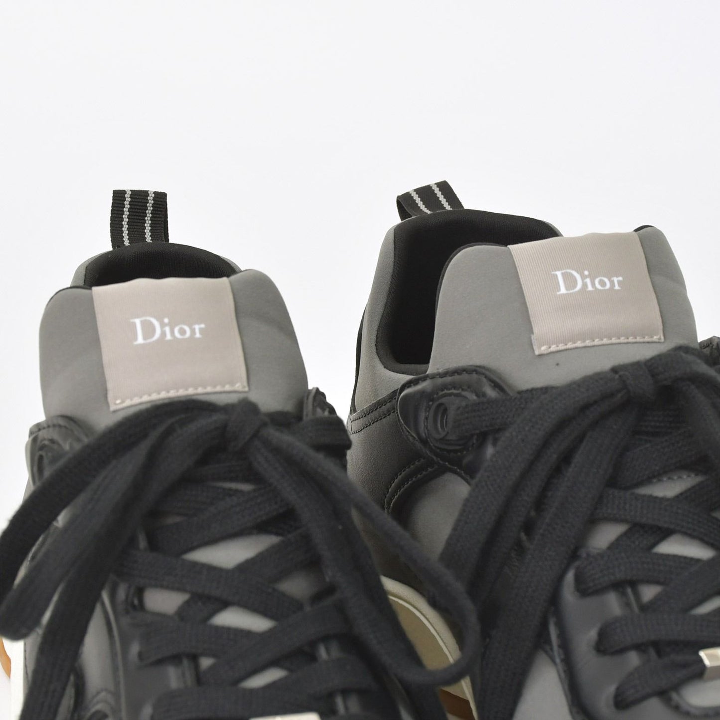 Dior Mile Sneakers Smooth Lambskin Neoprene Black White Brown — view 7
