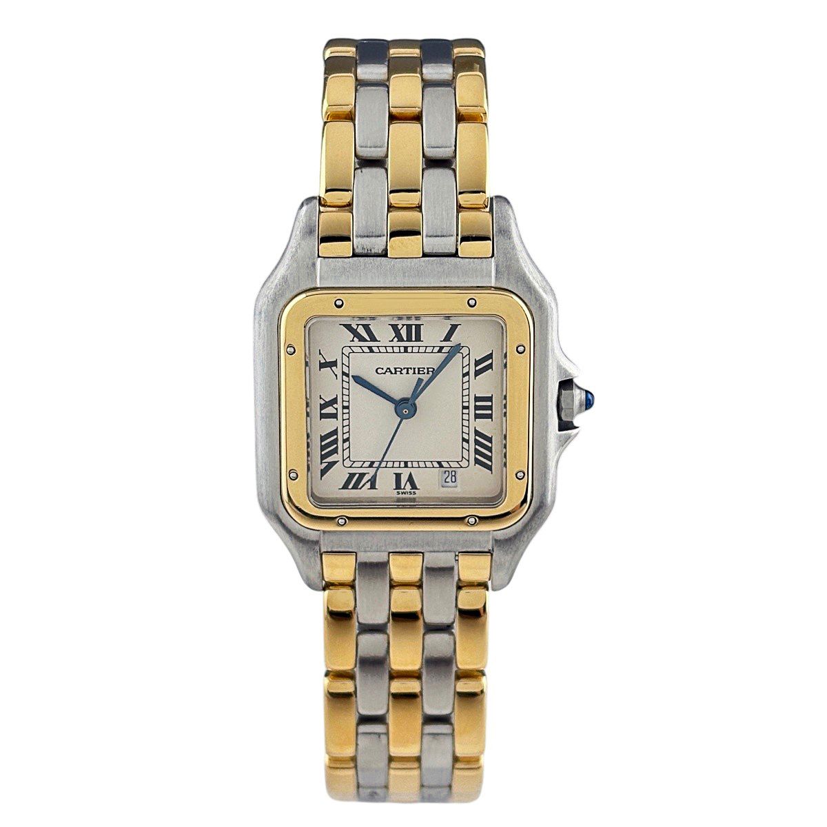 Cartier Panthère MM 3 Row Watch SS YG Quartz Ivory — view 2