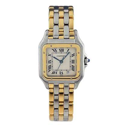 Cartier Panthère MM 3 Row Watch SS YG Quartz Ivory — view 2