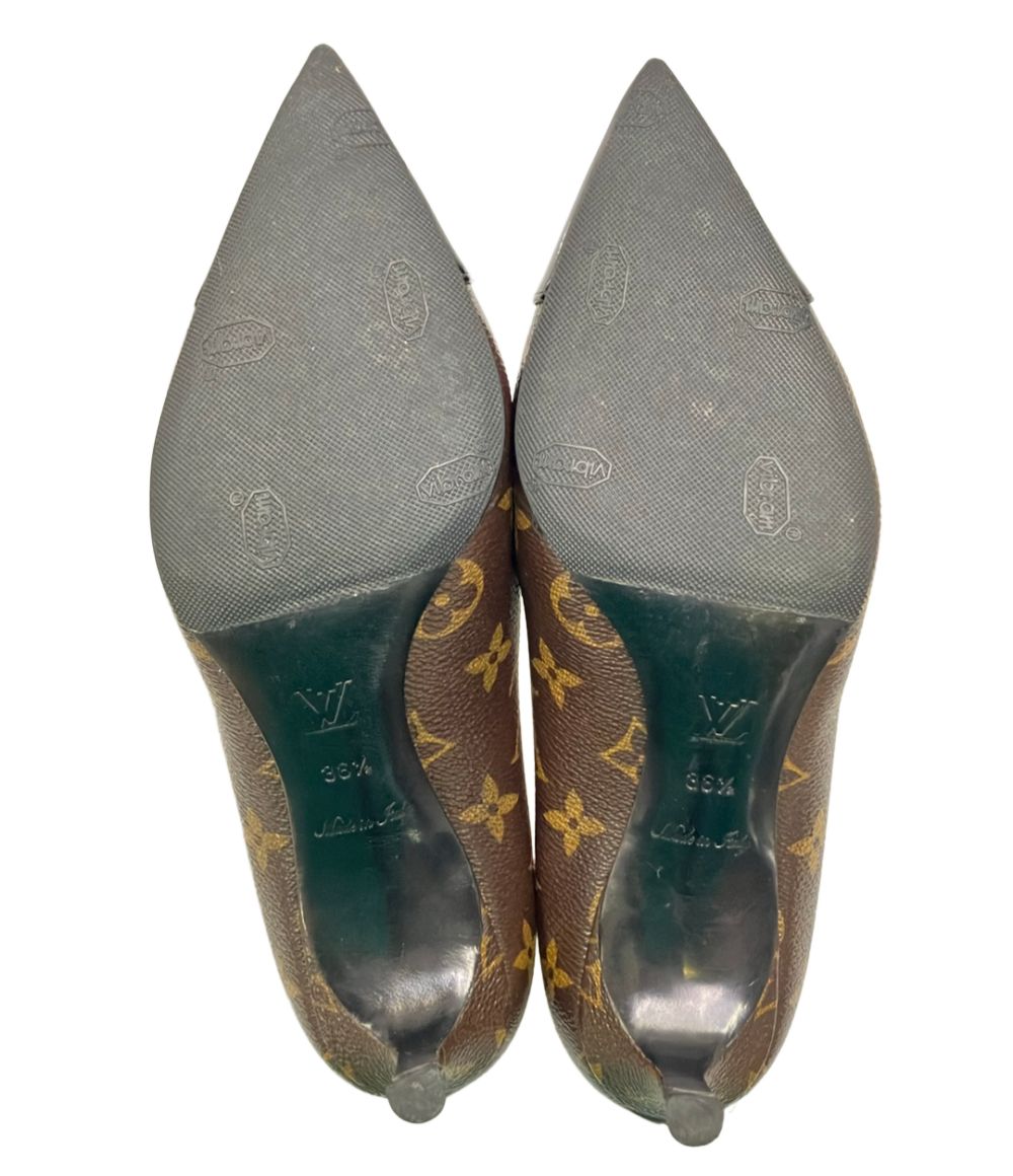 Louis Vuitton Monogram Pointed Toe Pumps M Heel 36.5 — view 6