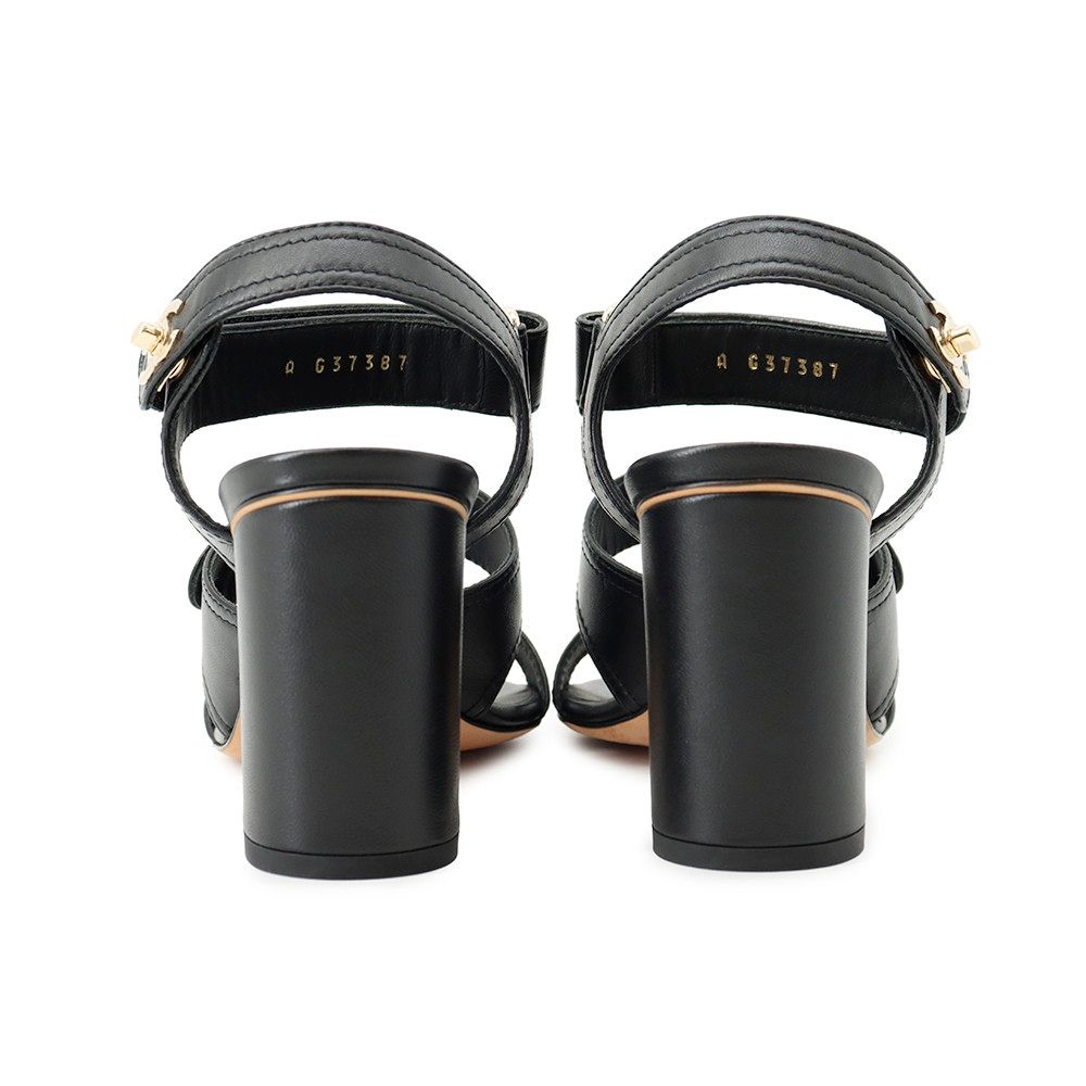 Chanel Sandals CC Logo Turnlock c Shoes Black 38 — view 3