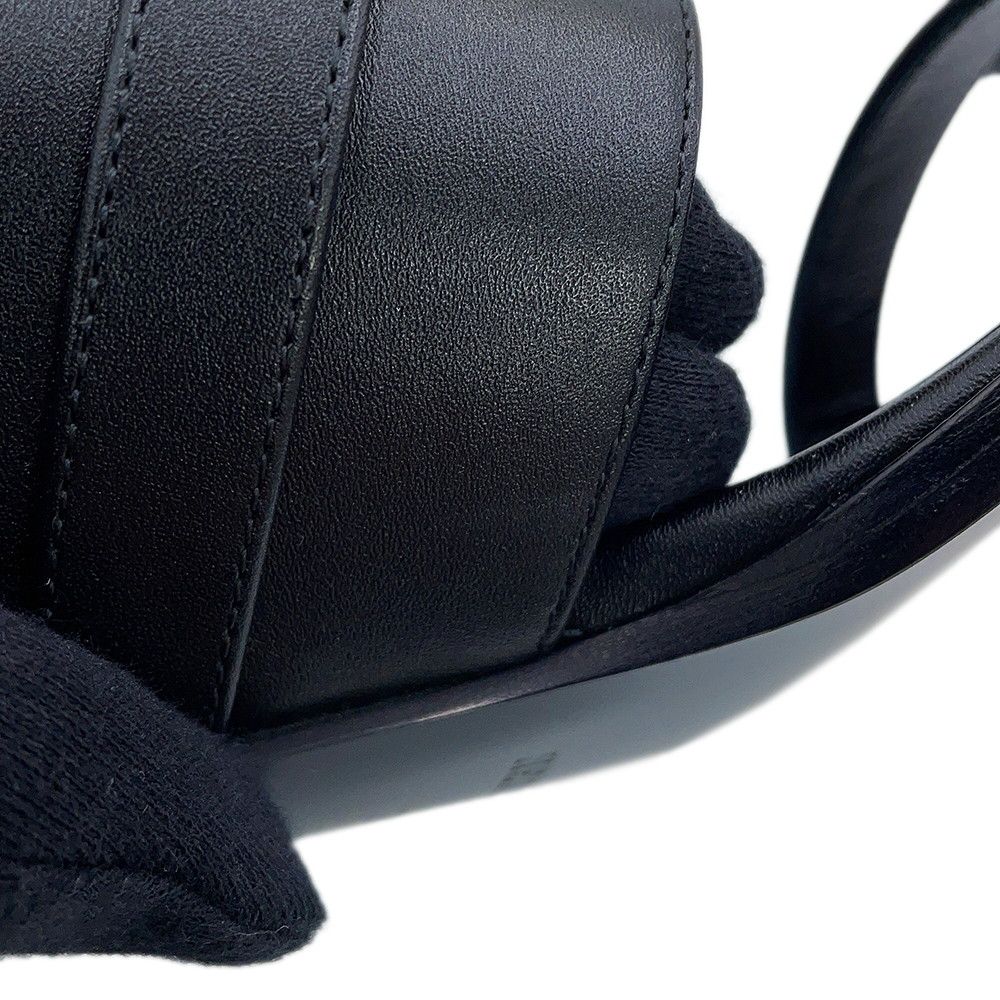 Hermes Sandals Ninon 50 Calf Leather Shoes Black 36 — view 7