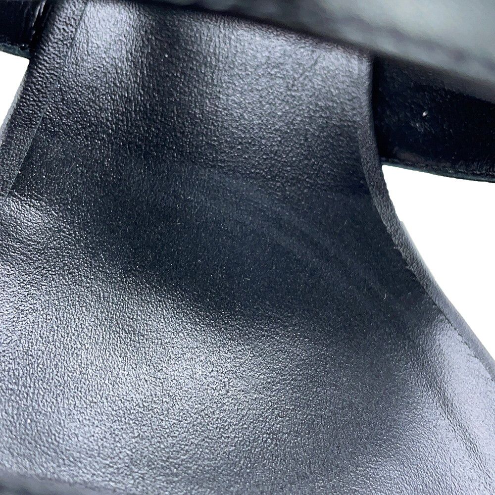 Hermes Sandals Ninon 50 Calf Leather Shoes Black 36 — view 8