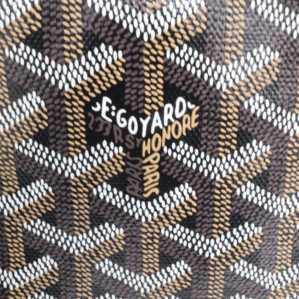 Goyard Saint Louis PM Black Tote Bag Din Canvas Leather with Clip — view 6
