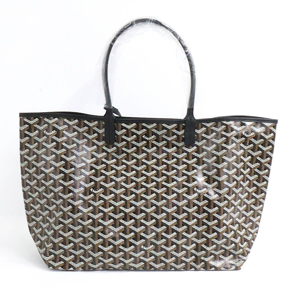 Goyard Saint Louis PM Black Tote Bag Din Canvas Leather with Clip — view 2