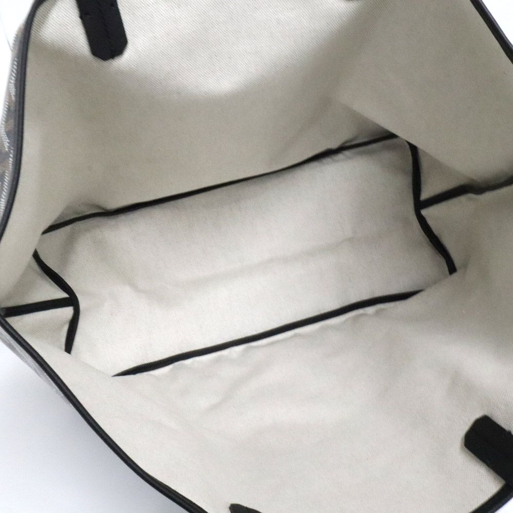 Goyard Saint Louis PM Black Tote Bag Din Canvas Leather with Clip — view 5