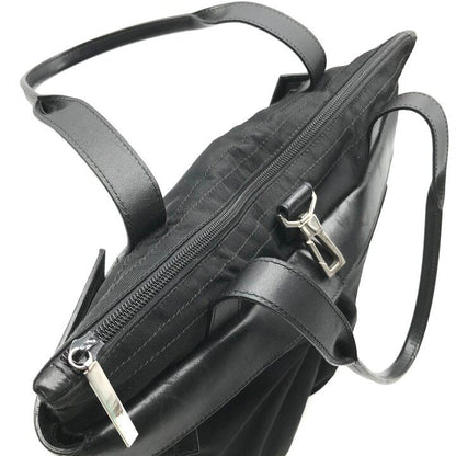 Gucci Military Helmet Tote Shoulder Bag Leather Canvas Black — view 7