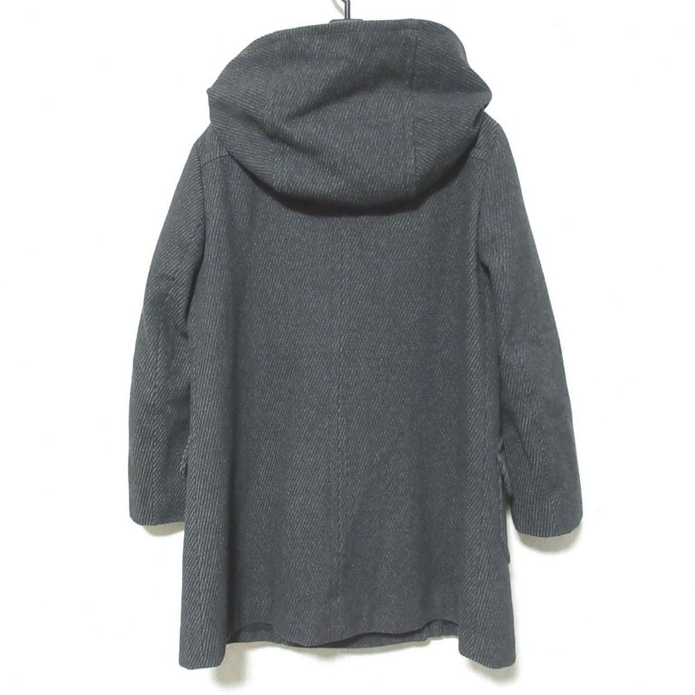 Prada Wool Calze Hooded Coat 38 Gray — view 2