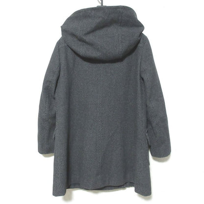 Prada Wool Calze Hooded Coat 38 Gray — view 2