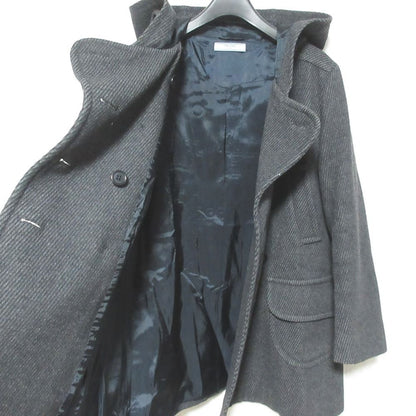 Prada Wool Calze Hooded Coat 38 Gray — view 5