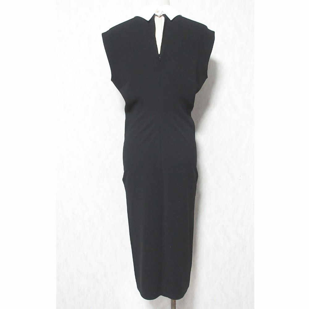 Max Mara Studio White Collared Sleeveless Dress 34 Black — view 2