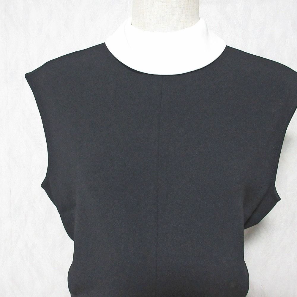 Max Mara Studio White Collared Sleeveless Dress 34 Black — view 4