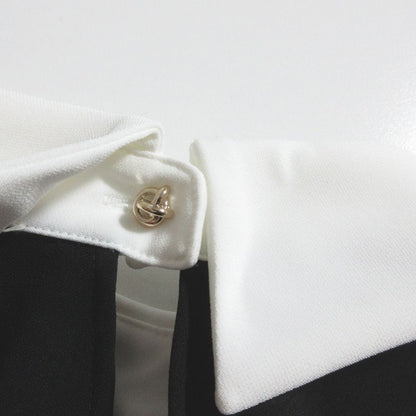 Max Mara Studio White Collared Sleeveless Dress 34 Black — view 6