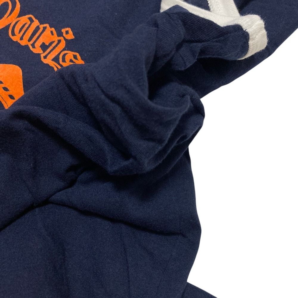 Celine Logo Flock Keep Lint Carre Ringer T-Shirt S Navy — view 4