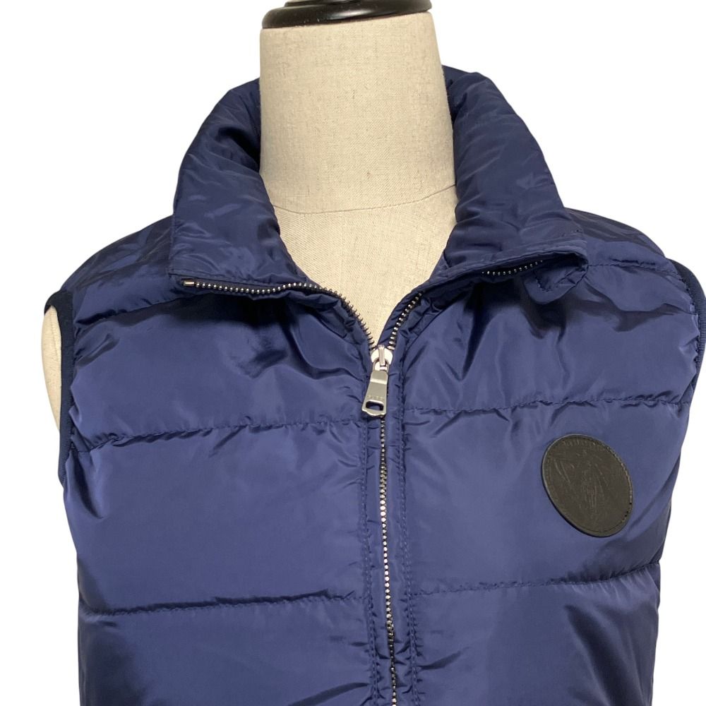 Gucci Logo Patch Down Vest Lining GG Pattern 38 Navy — view 8