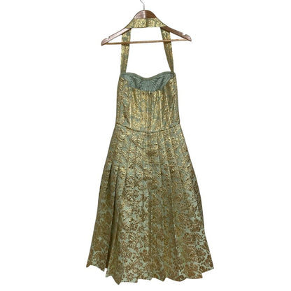 Dolce & Gabbana Jacquard Dress 36 Gold — view 3