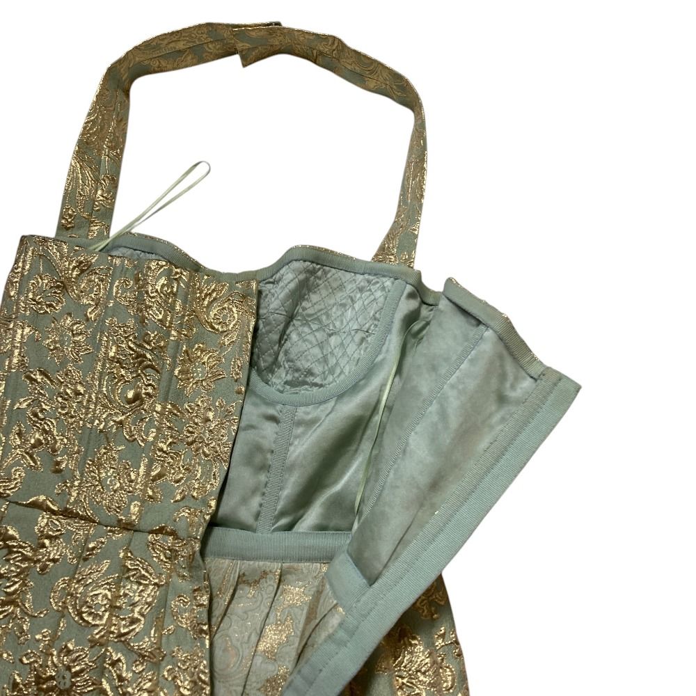 Dolce & Gabbana Jacquard Dress 36 Gold — view 4