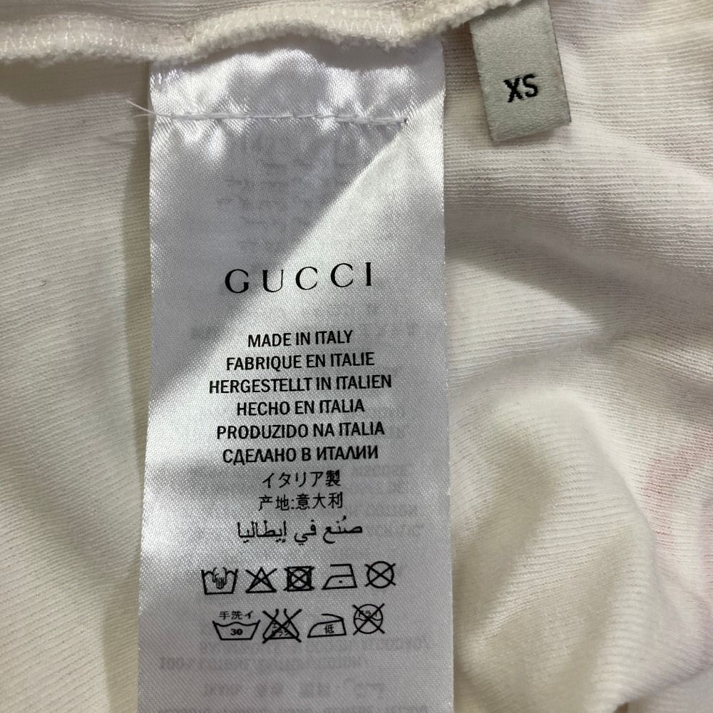 Gucci Cat Applique Ringer-T-Shirt XS White — view 7