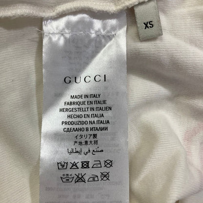 Gucci Cat Applique Ringer-T-Shirt XS White — view 7