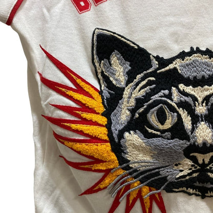 Gucci Cat Applique Ringer-T-Shirt XS White — view 3