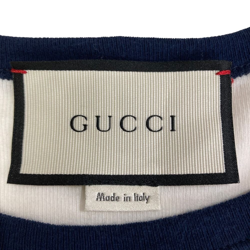Gucci Cat Applique Ringer-T-Shirt XS White — view 6