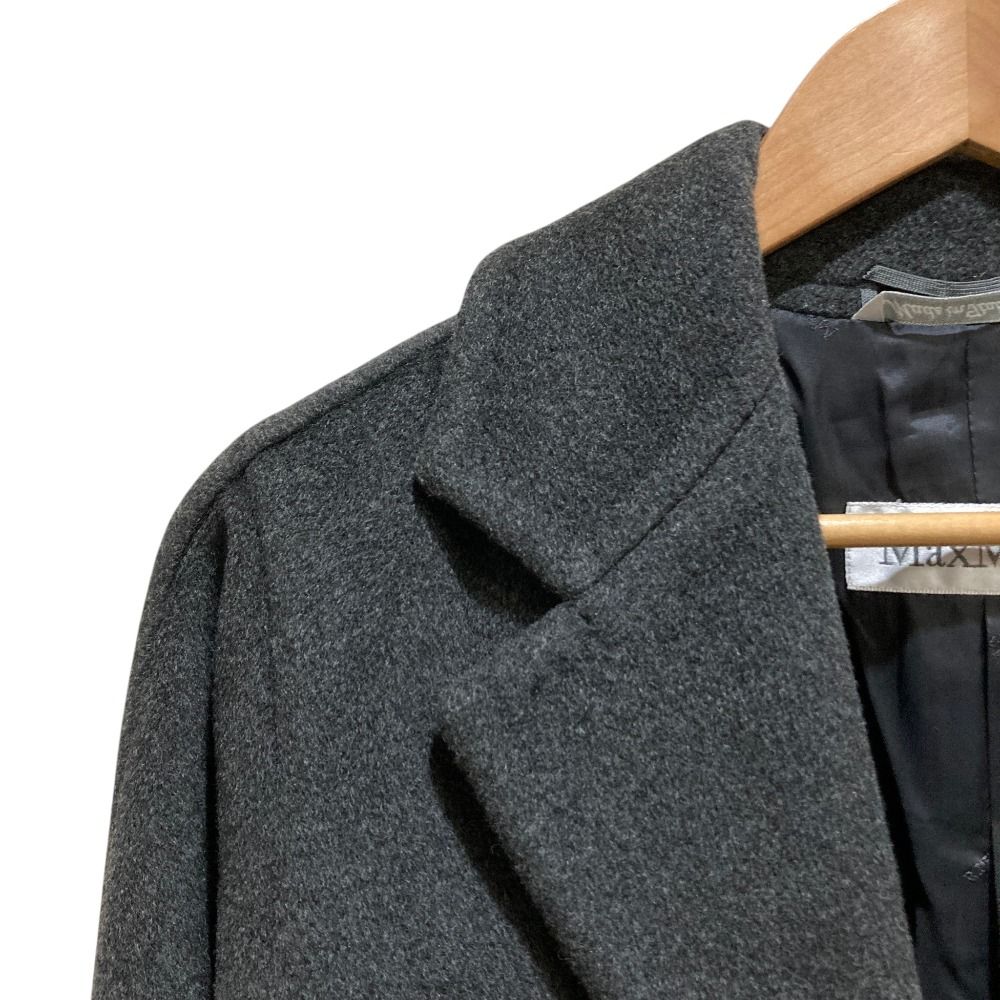 Max Mara Cashmere Blend Wool Over Chesterfield 38 Gray Jacket — view 2