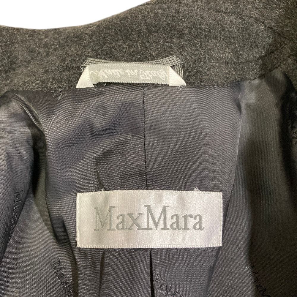 Max Mara Cashmere Blend Wool Over Chesterfield 38 Gray Jacket — view 6