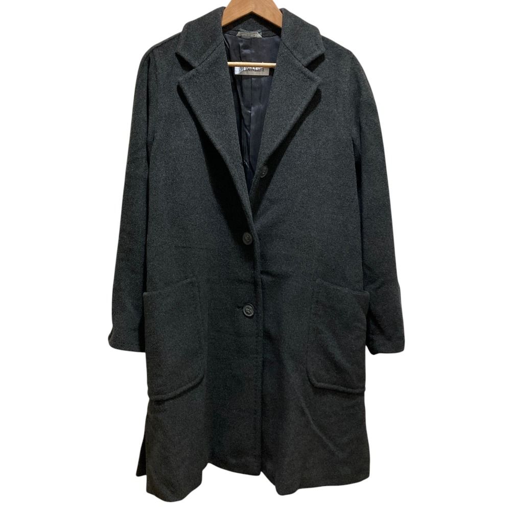 Max Mara Cashmere Blend Wool Over Chesterfield 38 Gray Jacket