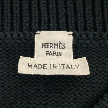 Hermes Candy Libris Knit Vest 40 Black Light Blue — view 5