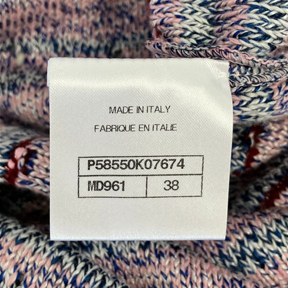 Chanel CC Logo Tweed Knit Dress Pink 38 Multicolor — view 7