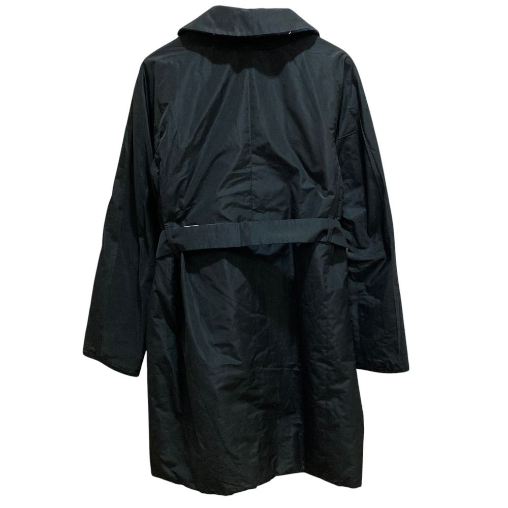 Max Mara S S Lining All Over Print Belted Reversible Coat Black Navy — view 4