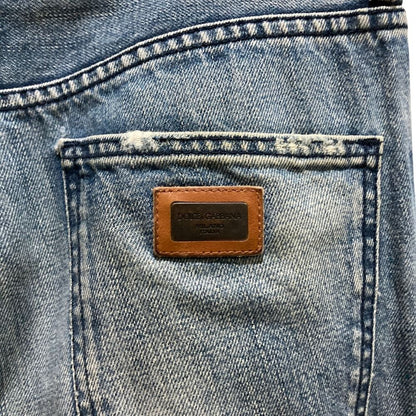 Dolce & Gabbana Distressed Plate Denim Pants Jeans 46 Indigo — view 8