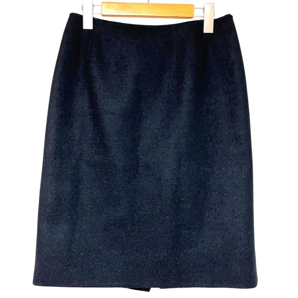 Prada Wool Jacket Knee Length Skirt Set 42 Black — view 6