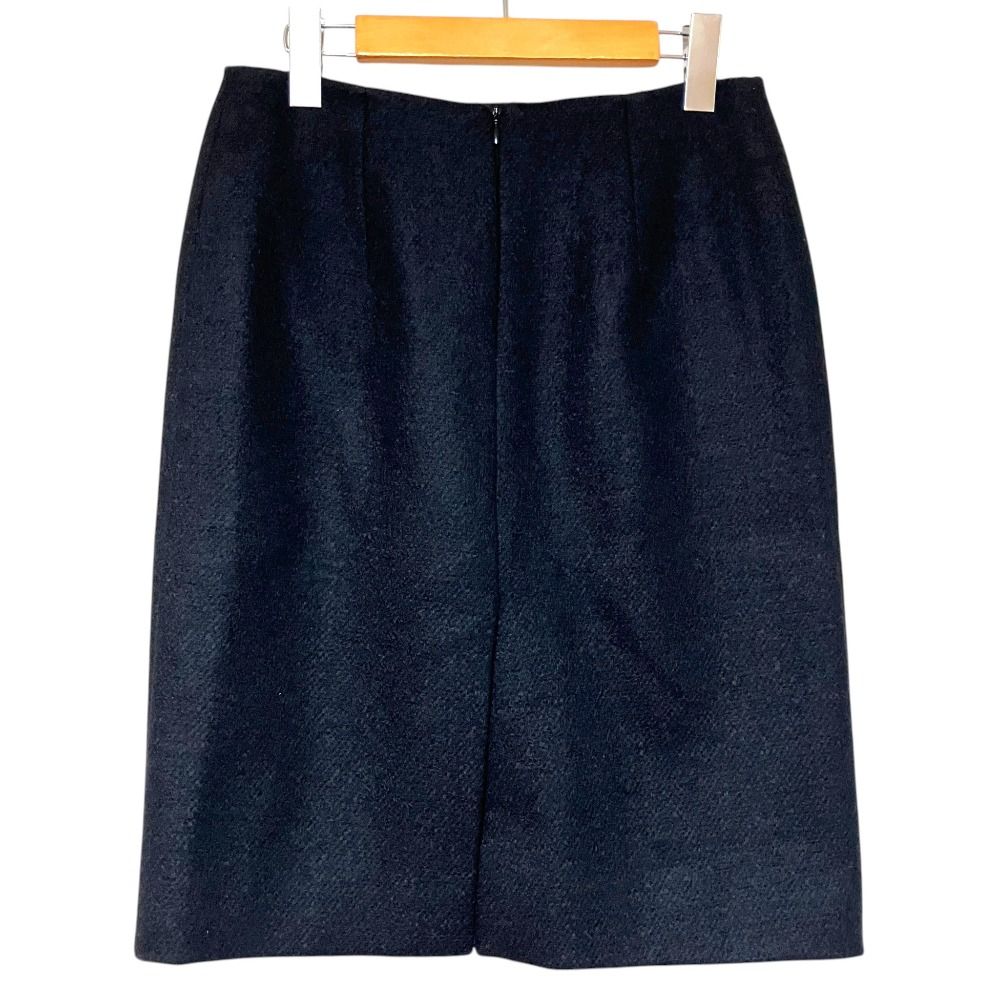 Prada Wool Jacket Knee Length Skirt Set 42 Black — view 5