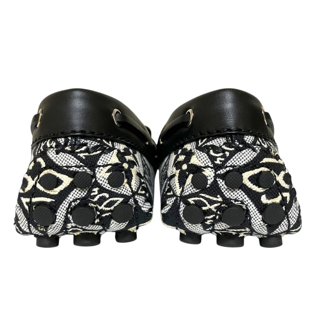 Louis Vuitton Gloria Line Jacquard Driving Shoes Loafers Black 36.5 — view 3