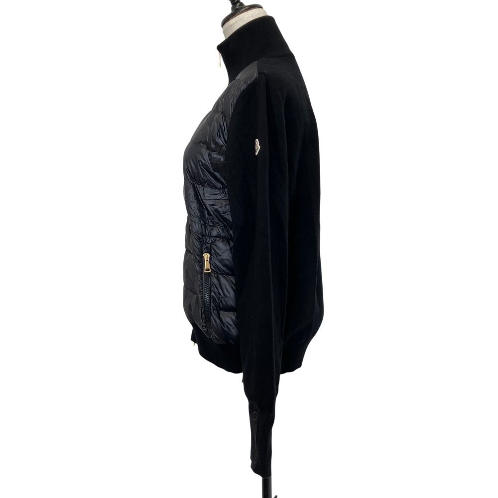 Moncler Cardigan Tricot Down Combination Knit M Black — view 2