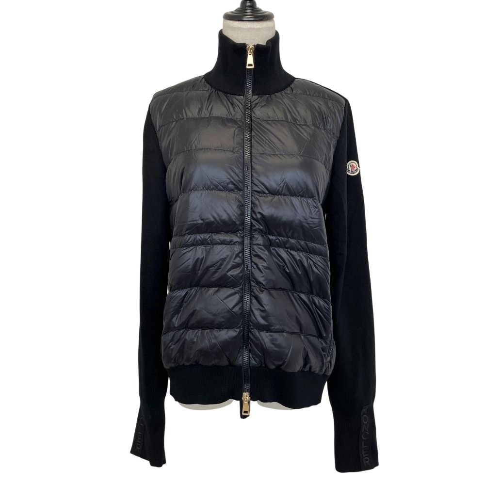 Moncler Cardigan Tricot Down Combination Knit M Black