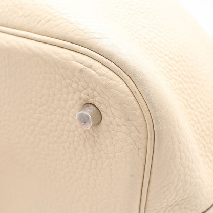 Hermes Picotin GM Handbag Silver Taurillon Clemence Parchemin — view 6