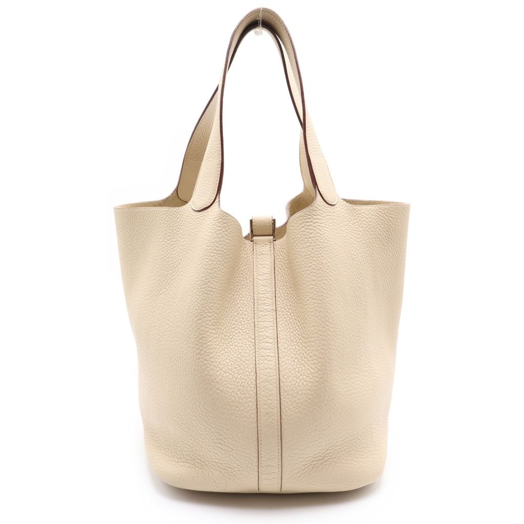 Hermes Picotin GM Handbag Silver Taurillon Clemence Parchemin — view 2