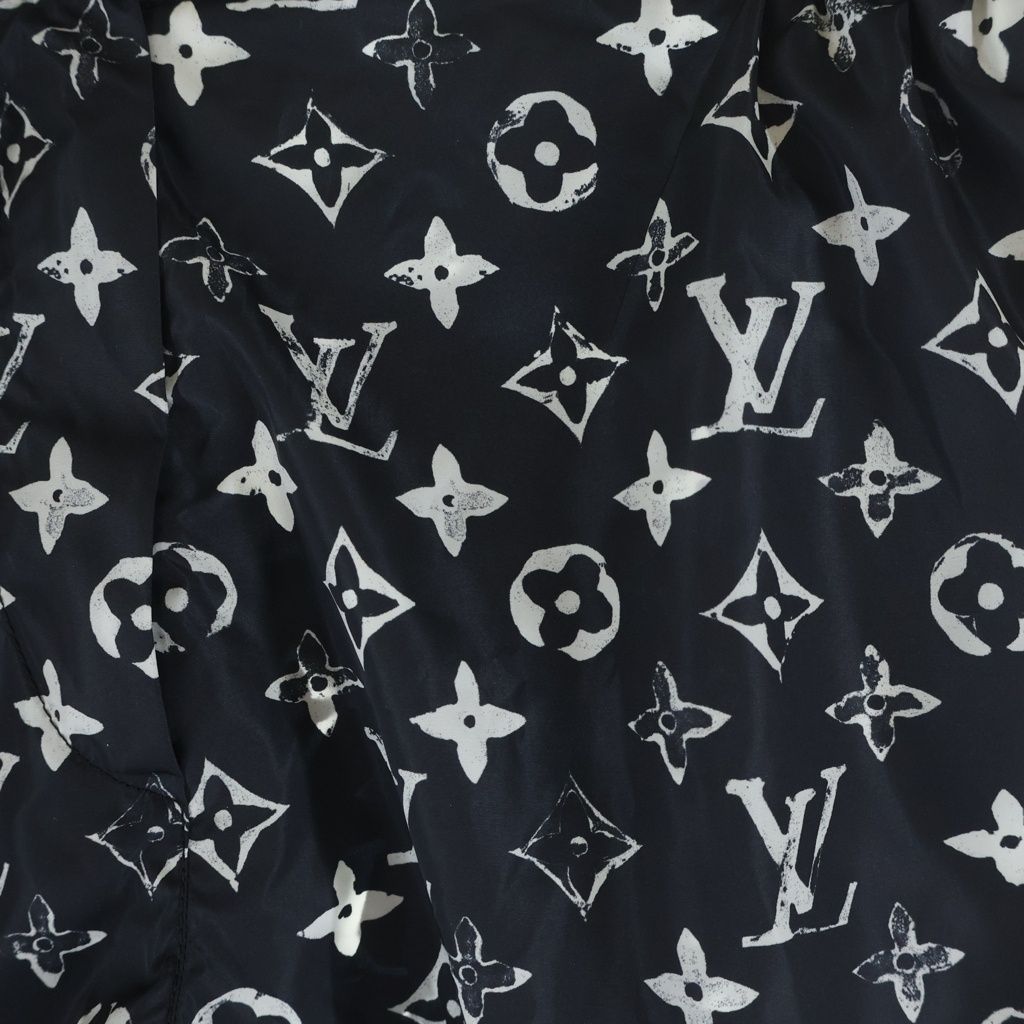 Louis Vuitton Monogram All Over Print Nylon Shorts Black — view 4
