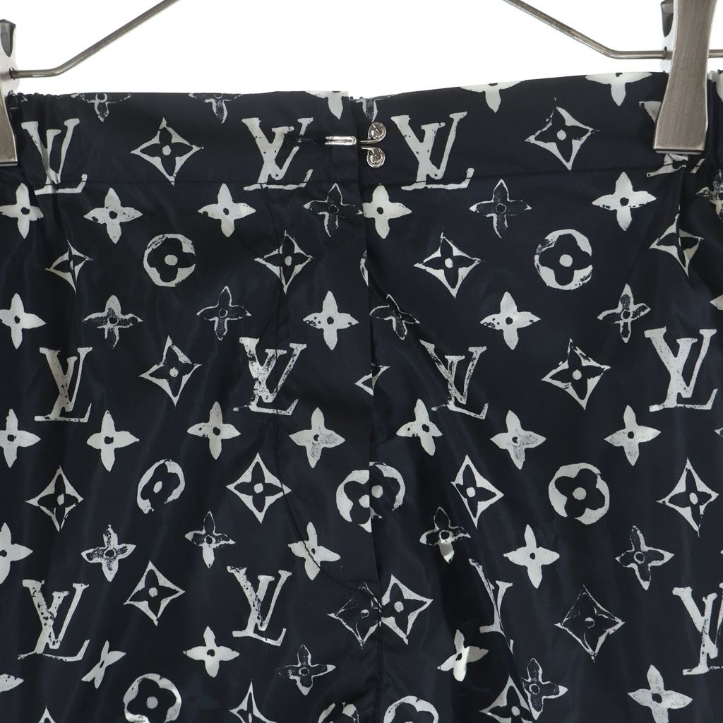 Louis Vuitton Monogram All Over Print Nylon Shorts Black — view 3