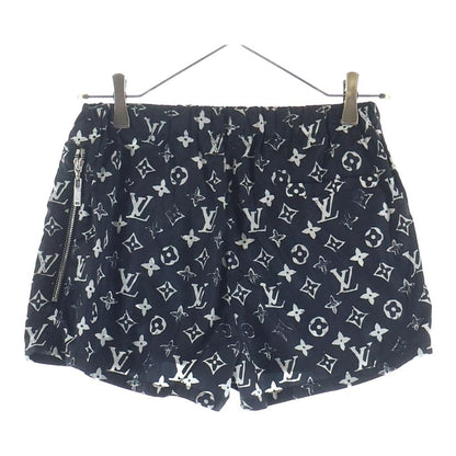 Louis Vuitton Monogram All Over Print Nylon Shorts Black — view 2