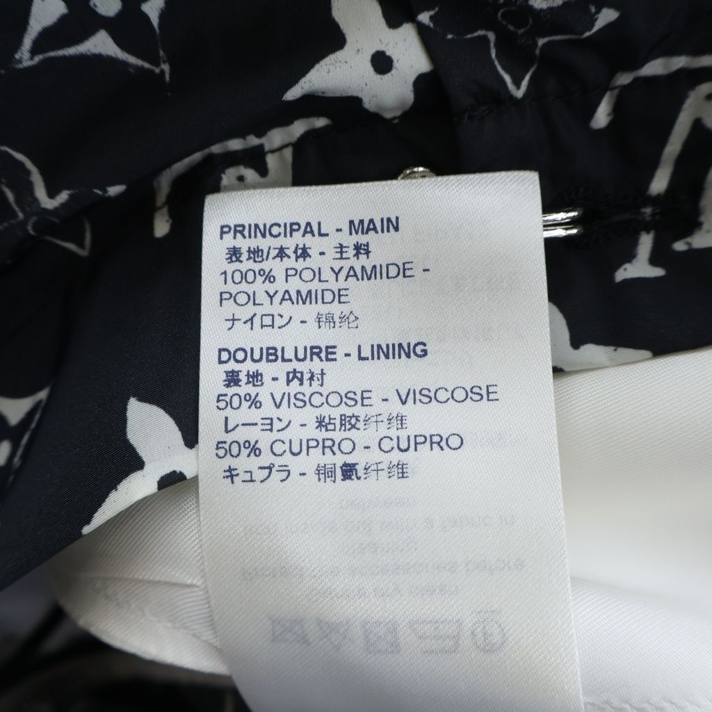 Louis Vuitton Monogram All Over Print Nylon Shorts Black — view 7