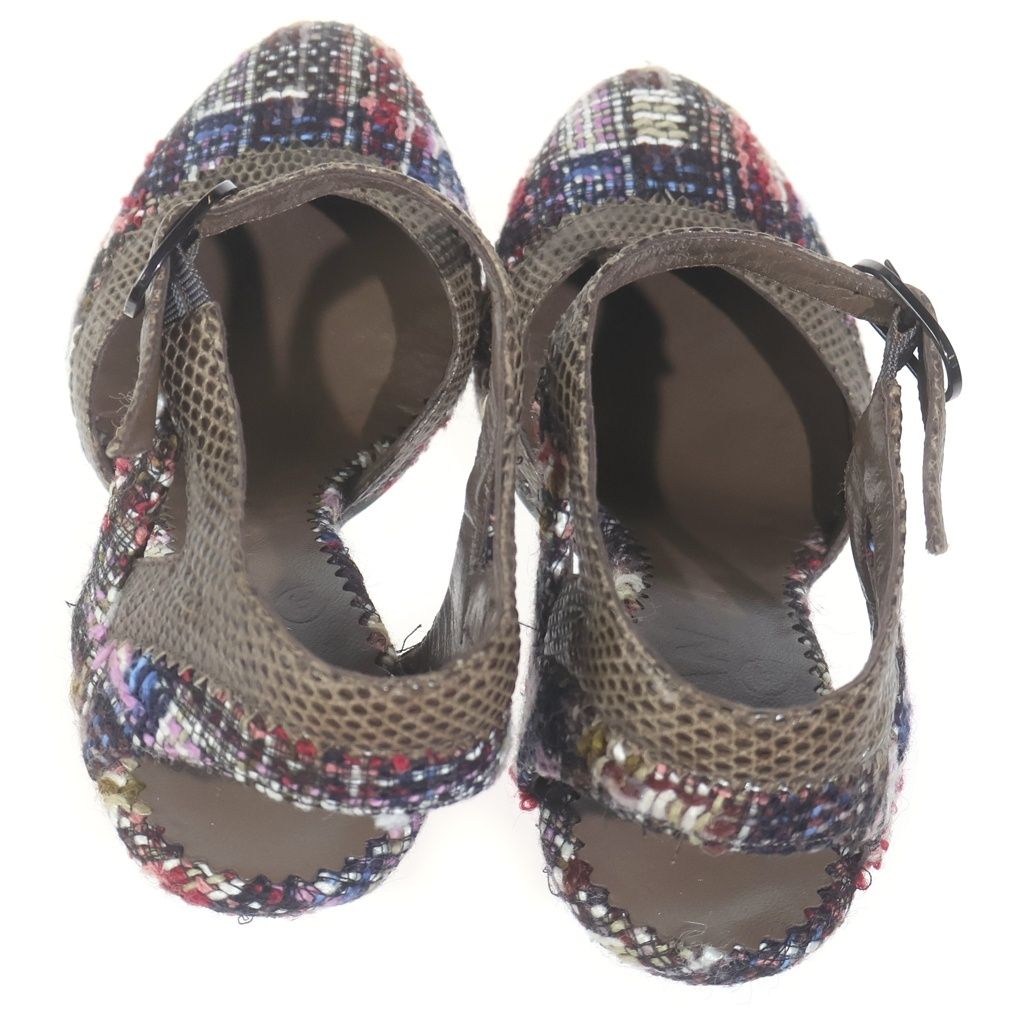 Chanel Tweed Heels Pumps Multicolor — view 4